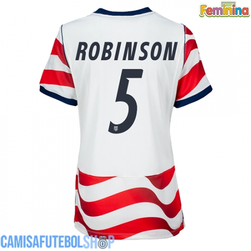 Camisa de time de futebol Estados Unidos Antonee Robinson #5 Replicas 1º Equipamento Feminina Mundo 2026 Manga Curta